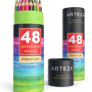 Arteza Watercolor Pencils Set of 48